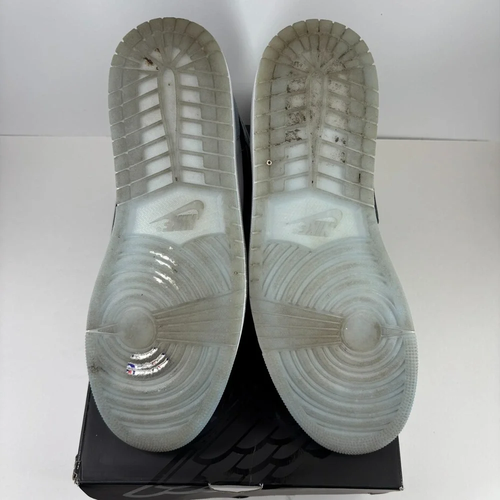 Nike‎ Air Jordan 1 Mid SE Men's US 13 White/Ice Blue/Black Sneakers DV1308-104